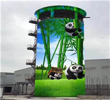 食品廠110米煙筒刷航標(biāo)防腐使煙囪脫硫